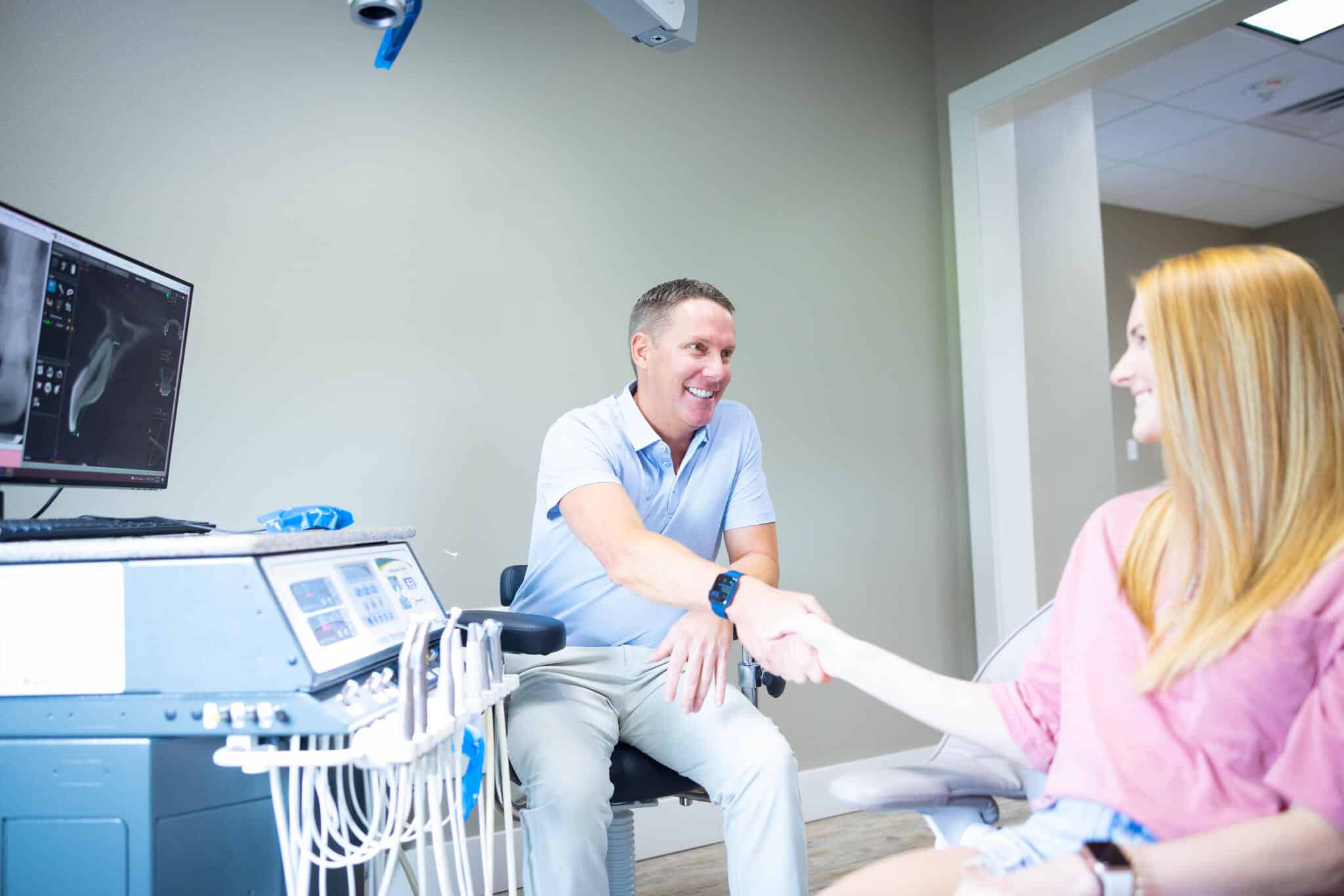 Endodontist, Dr. Behrents With Patient At NWA Endodontic Specialists in Bentonville & Fayetteville, AR