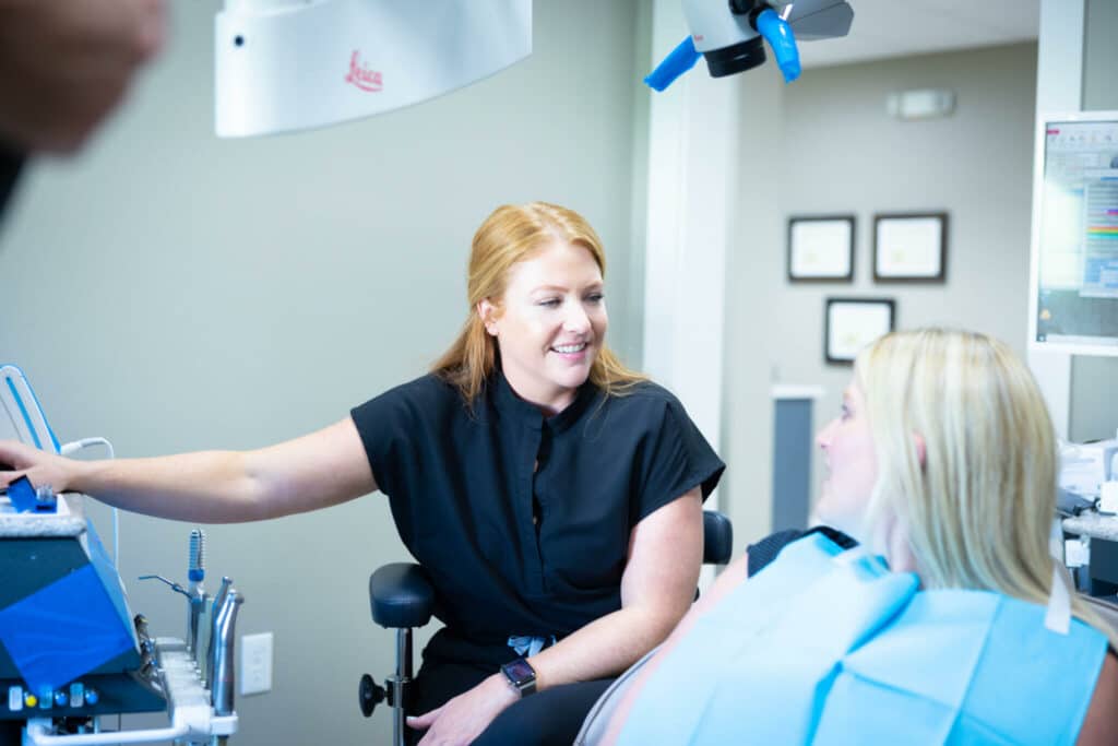 Endodontist Dr. Townsend with patient - NWA Endodontic Specialists - Bentonville & Fayetteville, AR